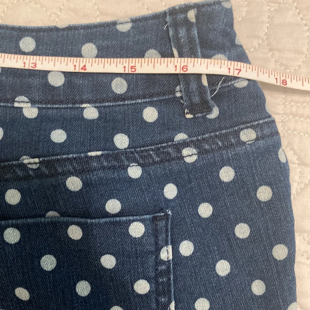Chico's Platinum Denim Polka Dot Jeans Size 2 (12) - Picture 11 of 13